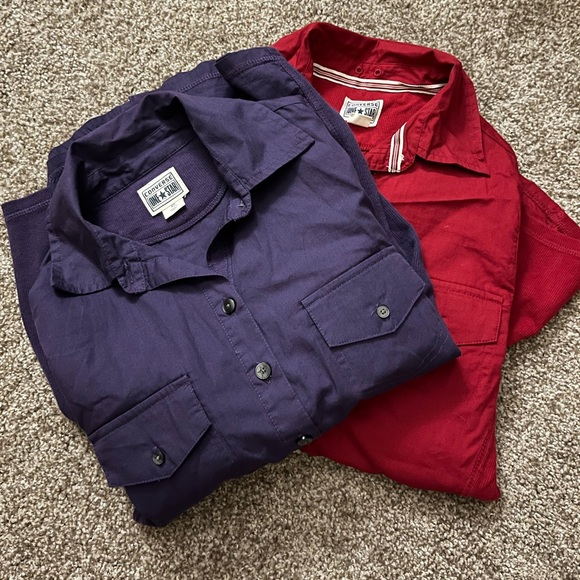 Converse  Red and Purple Shirts - Picture 1 of 3